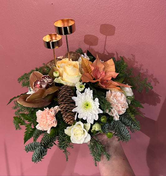 Dus dekorasjon med lys