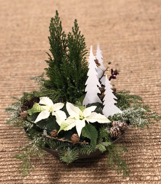 Minimalistisk hvit julegruppe